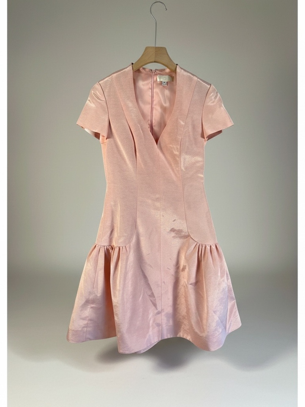 Silk Pink Dress Fiandaca 80s 90s Cocktail Size 8 Vintage